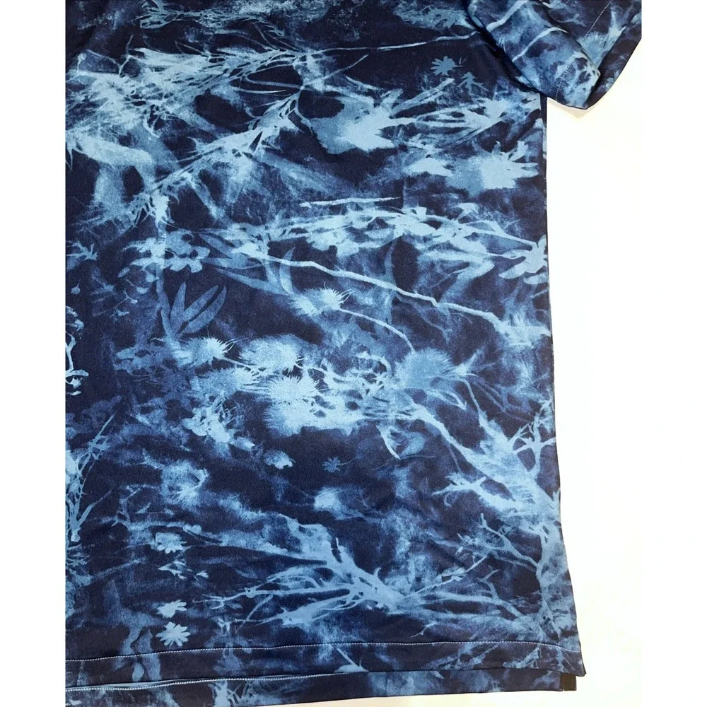 MEN'S NIKE DRI-FIT SOLAR FLORAL TOUR GOLF POLO DUTCH BLUE / WHITE SZ MEDIUM